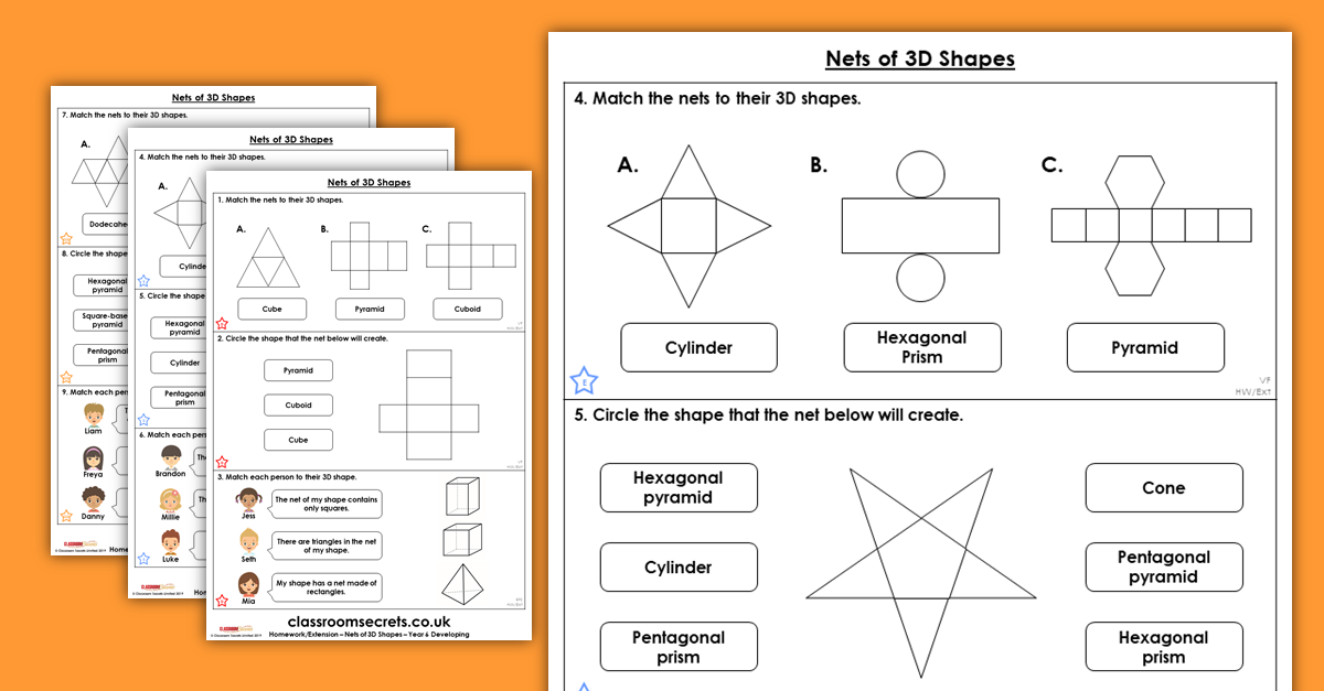 3d shapes homework year 3