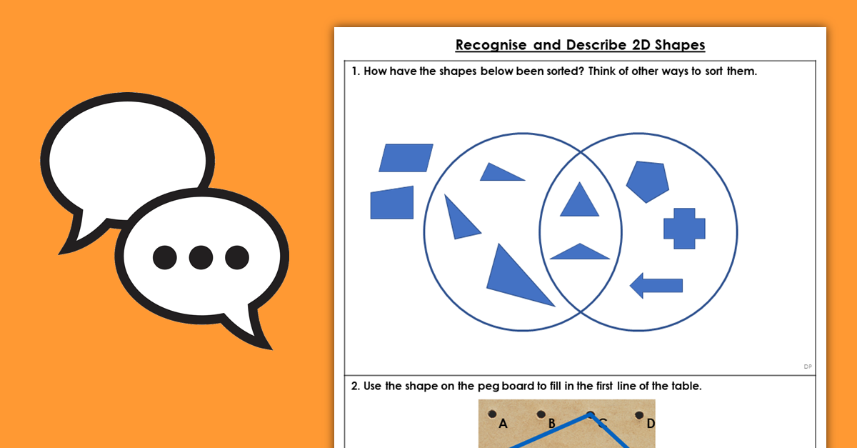 Year 3 Recognise and Describe 2D Shapes Resources