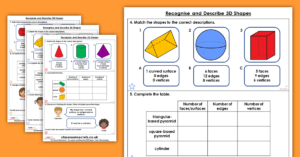 Recognise and Describe 3D Shapes Year 3