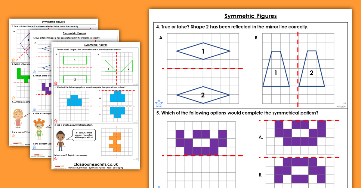 Symmetric Figures Homework