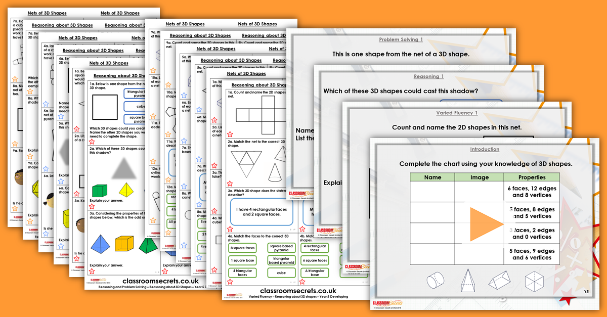Mixed Age Year 5 and 6 Properties of Shape 14 Resources