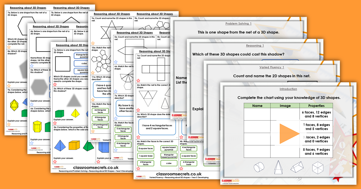 Reasoning about 3D Shapes Year 5 Resources