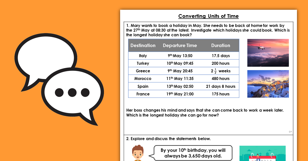 Converting Units of Time Year 5 Resources