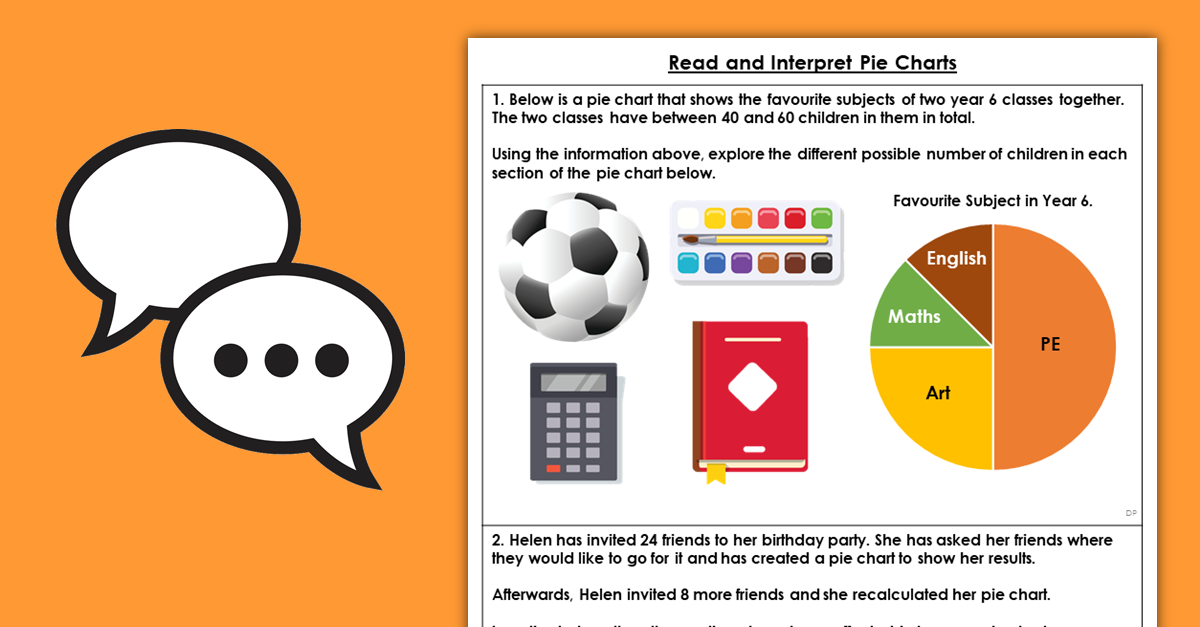Year 6 Read and Interpret Pie Charts Resources