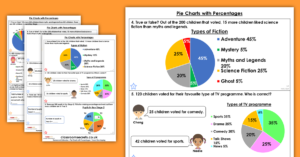 Pie Charts with Percentages Homework