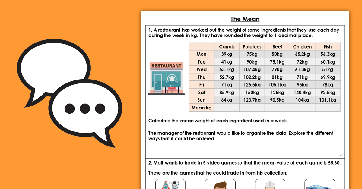 Year 6 The Mean Resources