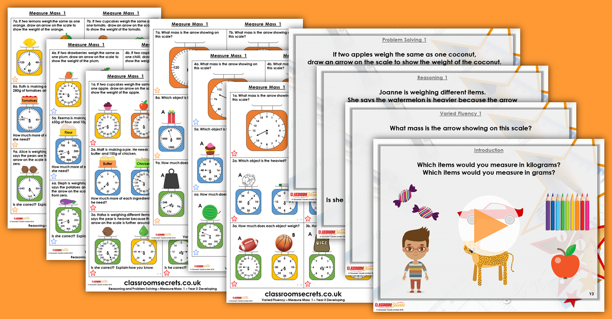 Mixed Age Year 3 and 4 Mass, Capacity and Coordinates Step 1 Resources