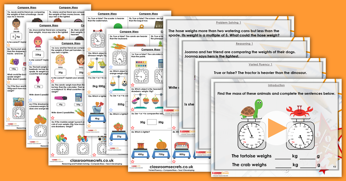 Mixed Age Year 3 and 4 Mass, Capacity and Coordinates Step 3 Resources
