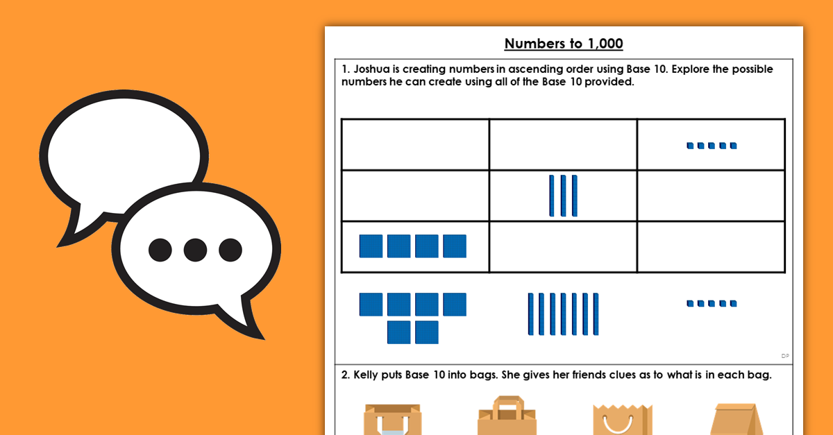 Year 3 Numbers to 1,000 Discussion Problems
