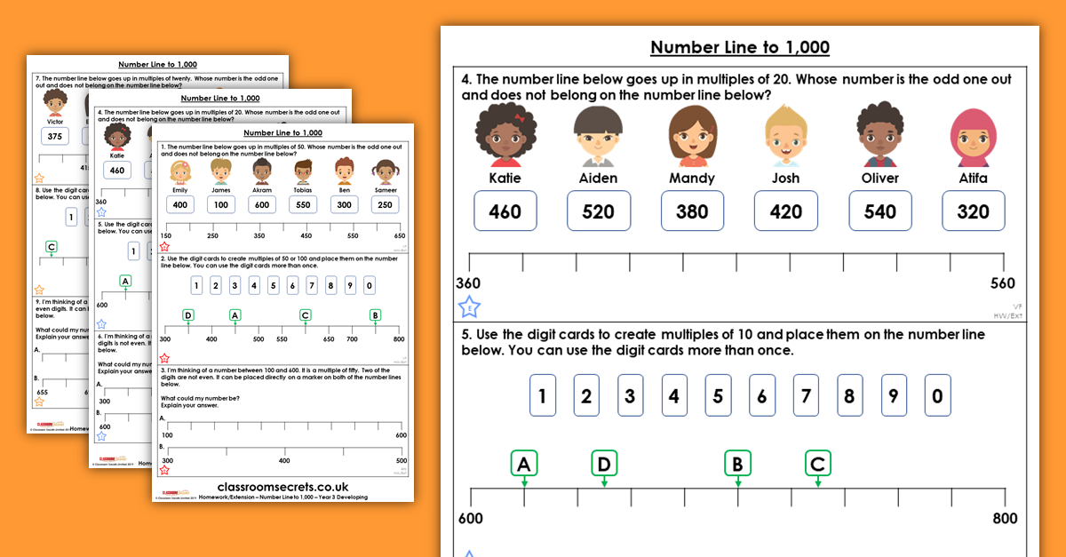 number-line-to-1-000-homework-extension-year-3-place-value-classroom