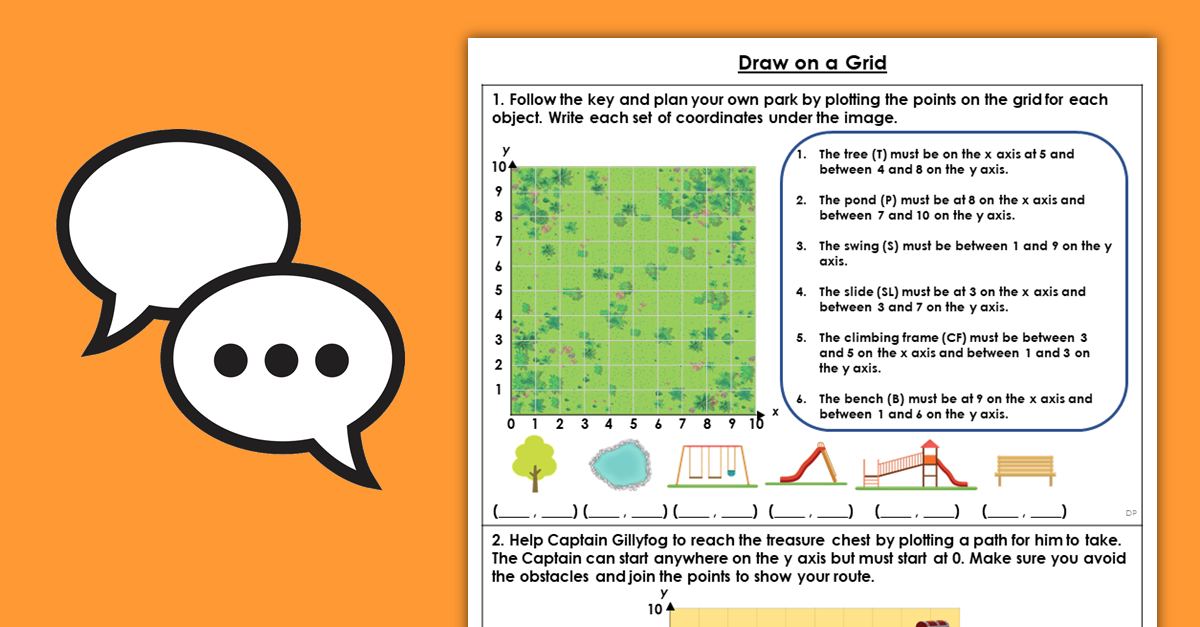 Year 4 Draw on a Grid Discussion Problems
