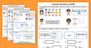 Compare and Order to 100,000 Homework