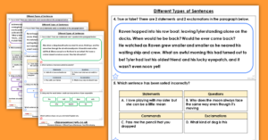 Year 3 Different Types of Sentences