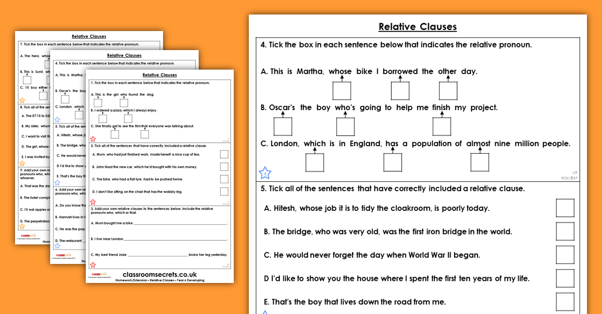 Relative Clauses with Who, Which, That  Relative clauses, English  vocabulary words, Learn english words