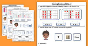 Ordering Numbers Within 10 Year 1