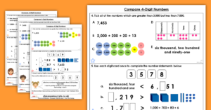 Compare 4-Digit Numbers Year 4