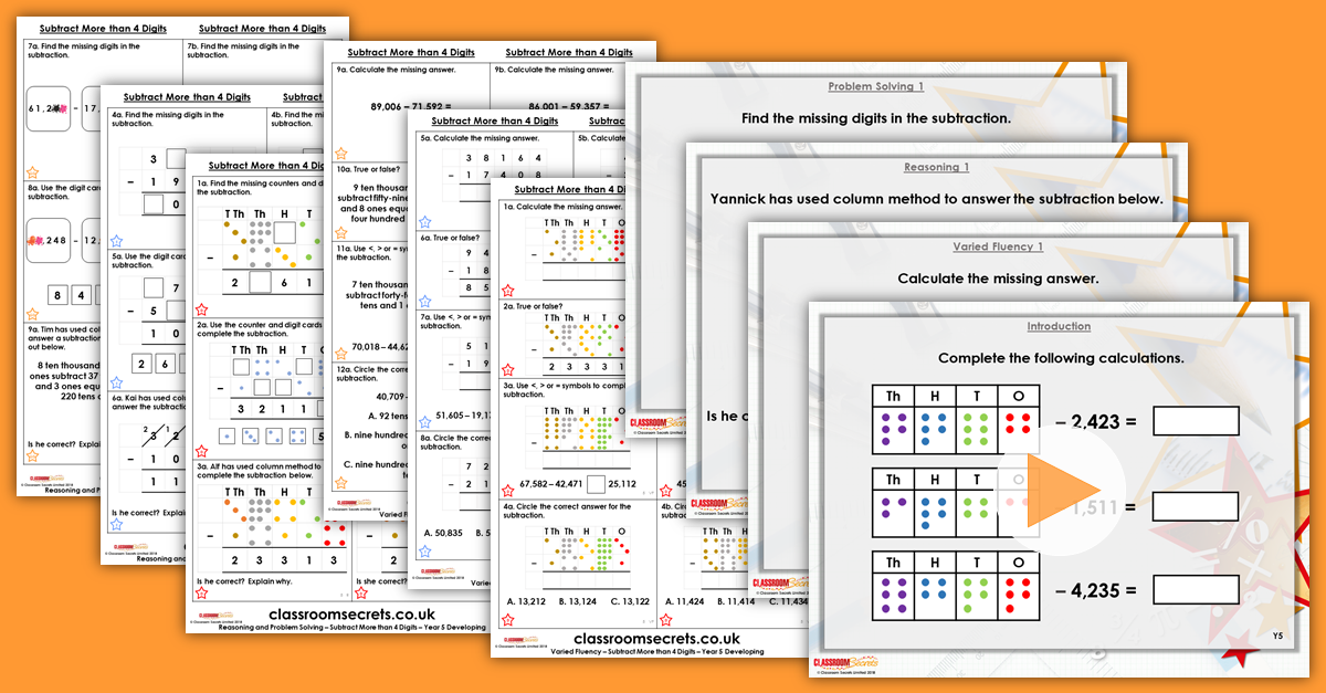 Mixed Age Year 5 and 6 Addition and Subtraction Step 2 Resources