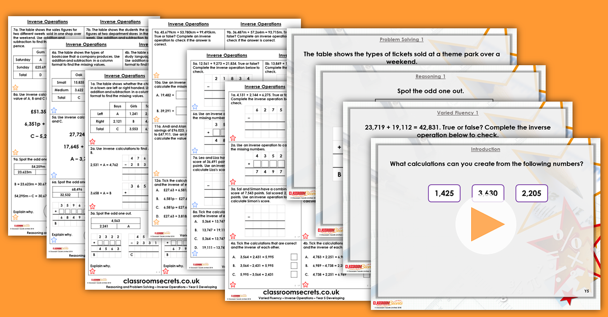 Mixed Age Year 5 and 6 Addition and Subtraction Step 4 Resources