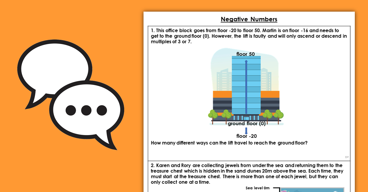 Year 5 Negative Numbers Discussion Problems