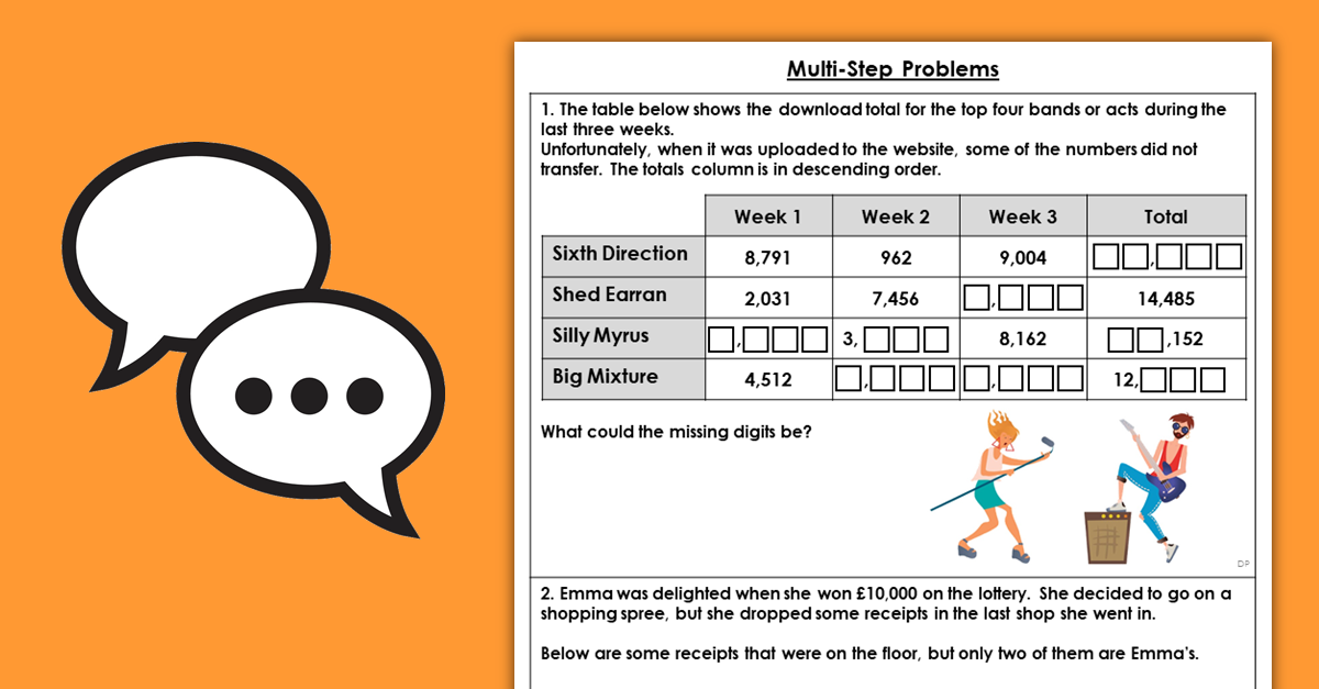 Year 5 Multi-Step Problems Discussion Problems