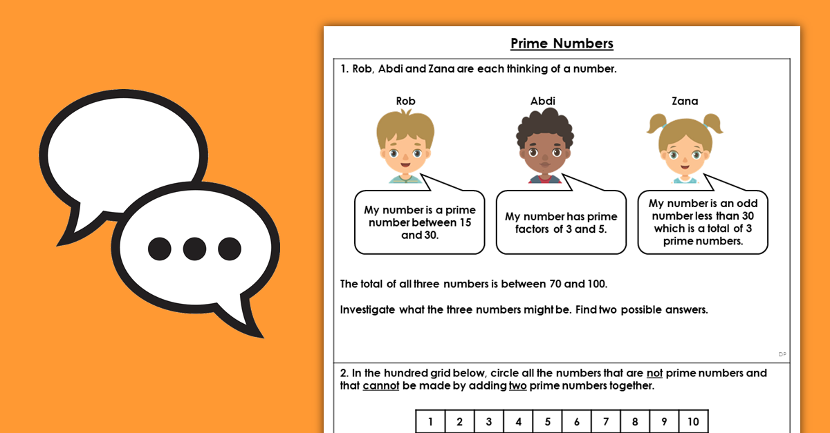 Year 6 Prime Numbers Discussion Problems