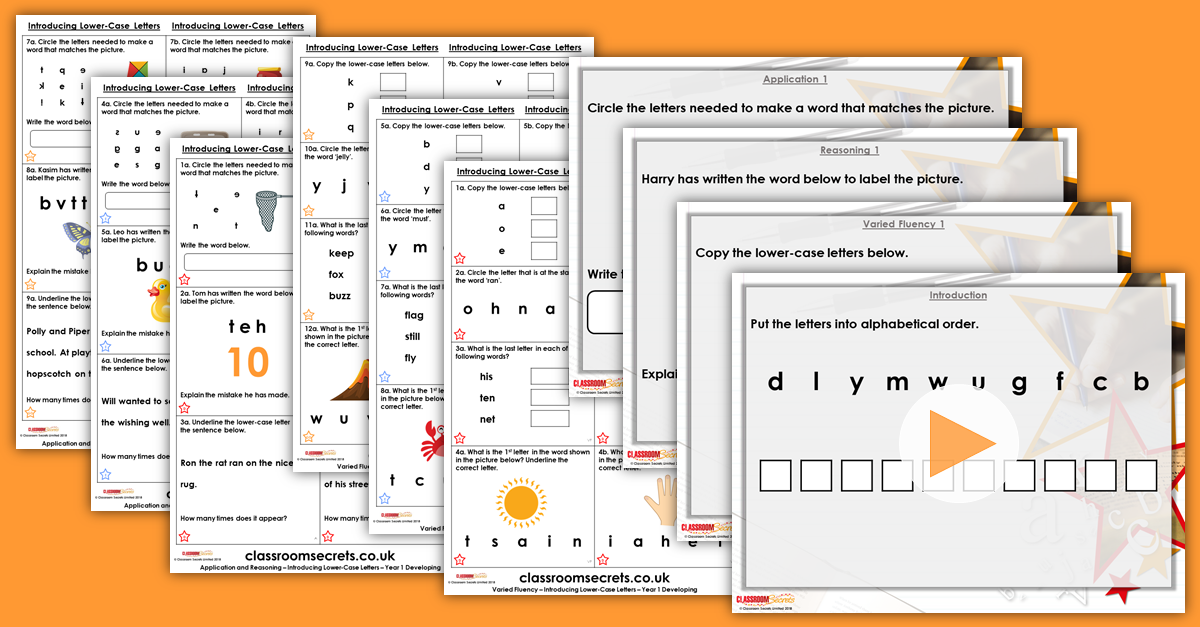 Introducing Lower Case Letters Year 1 Resources