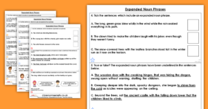 Year 6 Expanded Noun Phrases