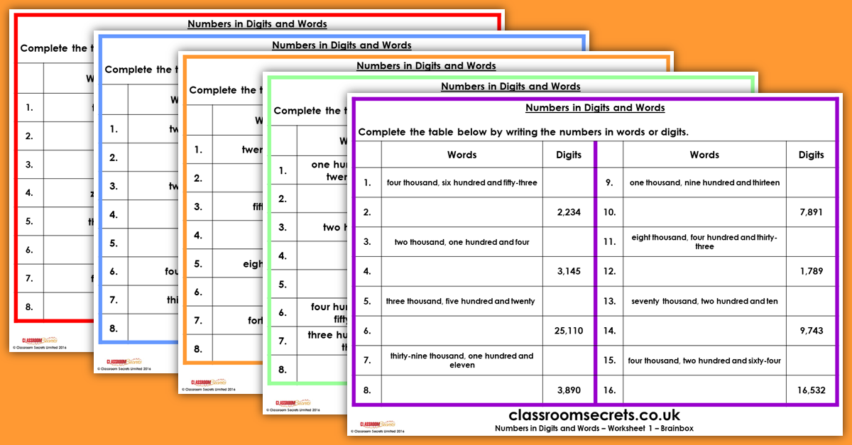 KS1 Reasoning Numbers in Digits and Words Resources