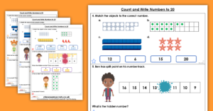 Free Count and Write Numbers to 20 Year 1