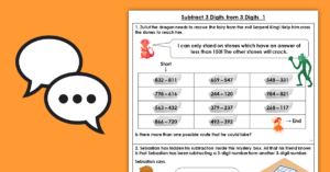 Year 3 Subtract 3-Digits from 3-Digits 1