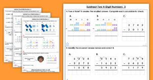 Subtract two 4-digit Numbers 2