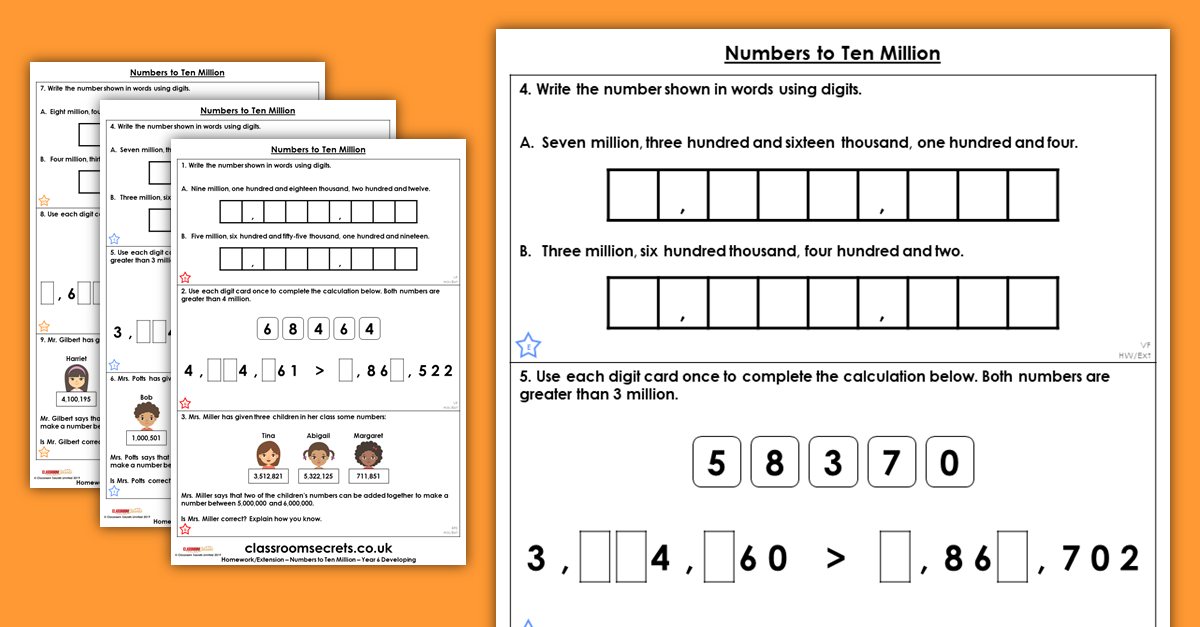 year 6 place value homework