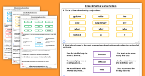 Year 3 Subordinating Conjunctions