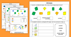 3D Shapes Year 1