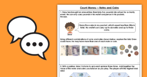Year 2 Count Money - Notes and Coins