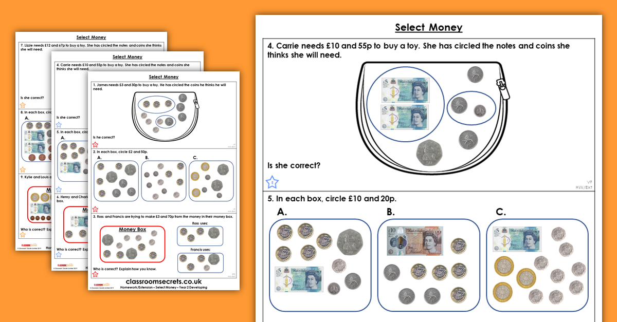 money homework grid