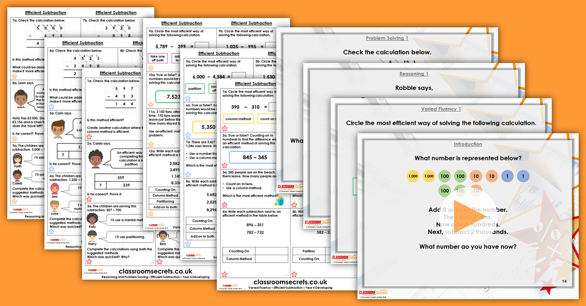 Mixed Age Year 4 and 5 Addition and Subtraction Step 8 Resources