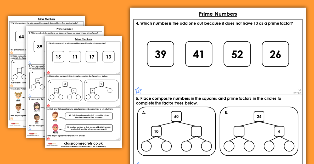 year 5 prime numbers homework