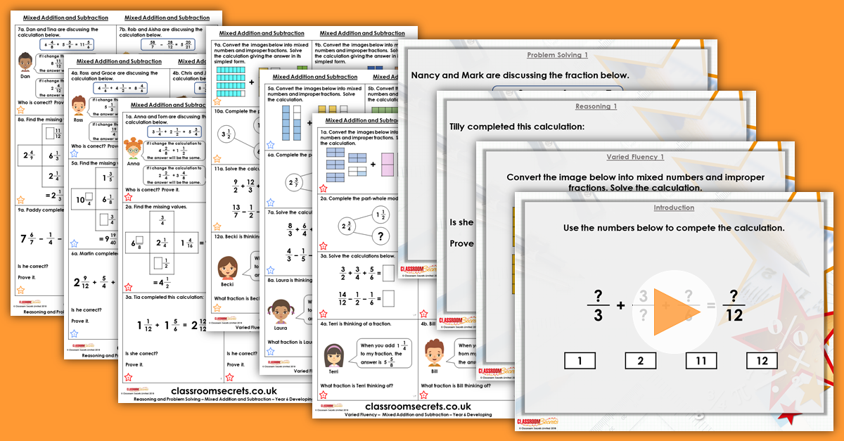 Mixed Addition and Subtraction Year 6 Resources