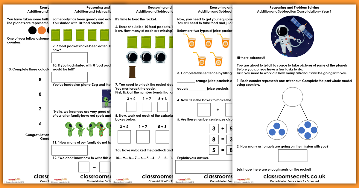 Addition and Subtraction Consolidation Year 1 Autumn Block 2 Resources