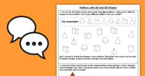 Year 1 Patterns with 2D and 3D Shapes