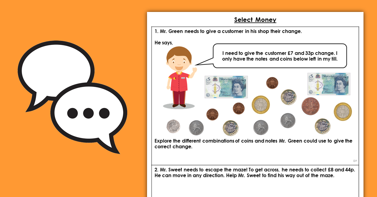 Year 2 Select Money Discussion Problems