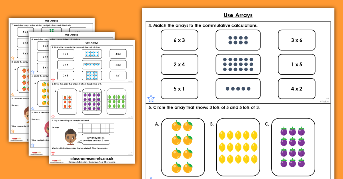 year-2-maths-multiplying-with-arrays-differentiated-worksheets-multiplication-models