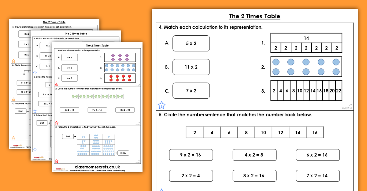 The 2 Times Table Homework