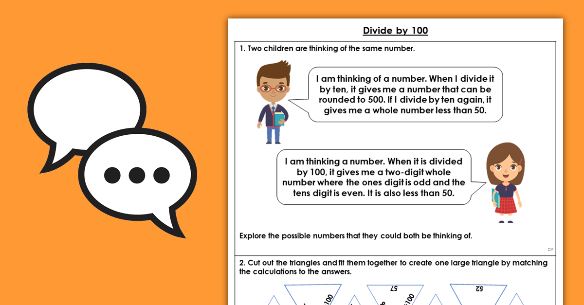 Year 4 Divide by 100 Discussion Problems