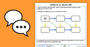 Year 5 Multiply by 10, 100 and 1,000 Discussion Problems