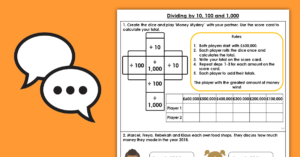 Year 5 Dividing by 10 10 and 1000