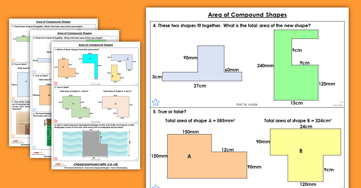 Area of Compound Shapes Homework