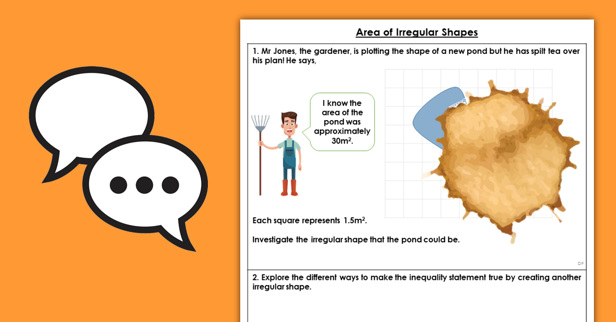 Year 5 Area of Irregular Shapes Discussion Problems