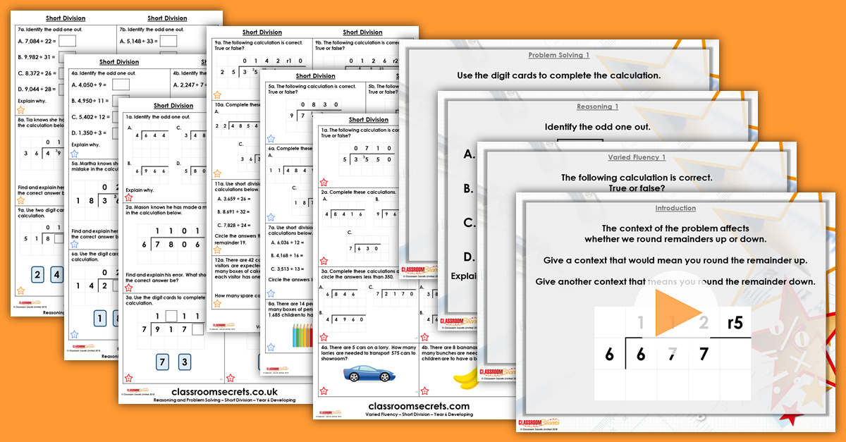 Short Division Year 6 Resources